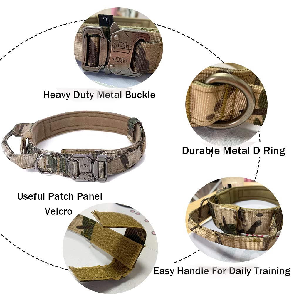 Xqpetlihai collar táctico camo con doble seguridad para mayor confianza.