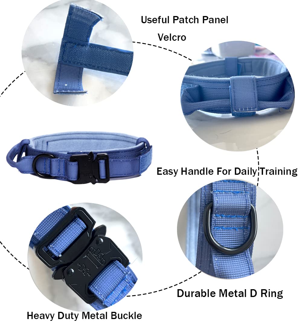 Xqpetlihai collar táctico con forro acolchado, cómodo para uso diario.