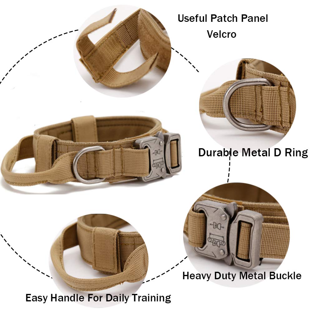 Xqpetlihai collar táctico con hebilla de metal reforzado para uso diario