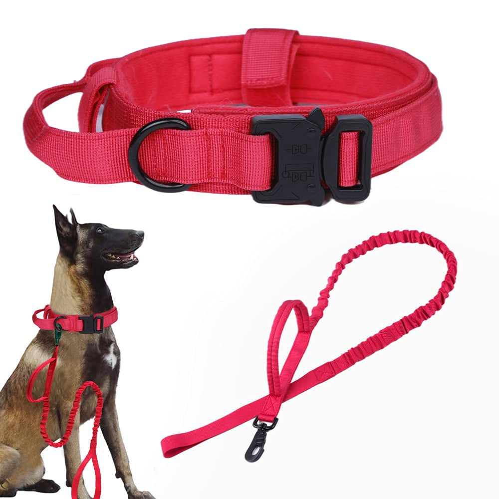 Xqpetlihai collar táctico de nylon 1000D para perro grande, duradero