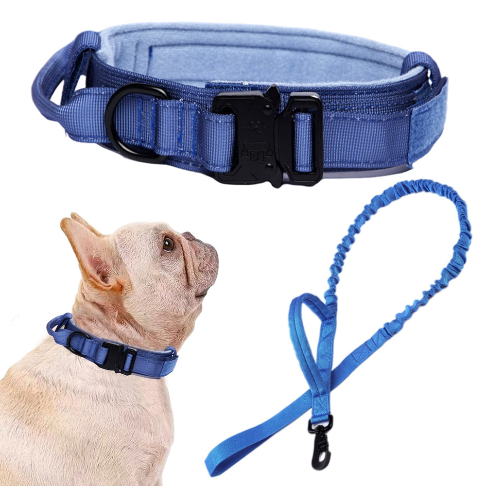Collar táctico Xqpetlihai en nylon 1000D para perros grandes, duradero y cómodo.