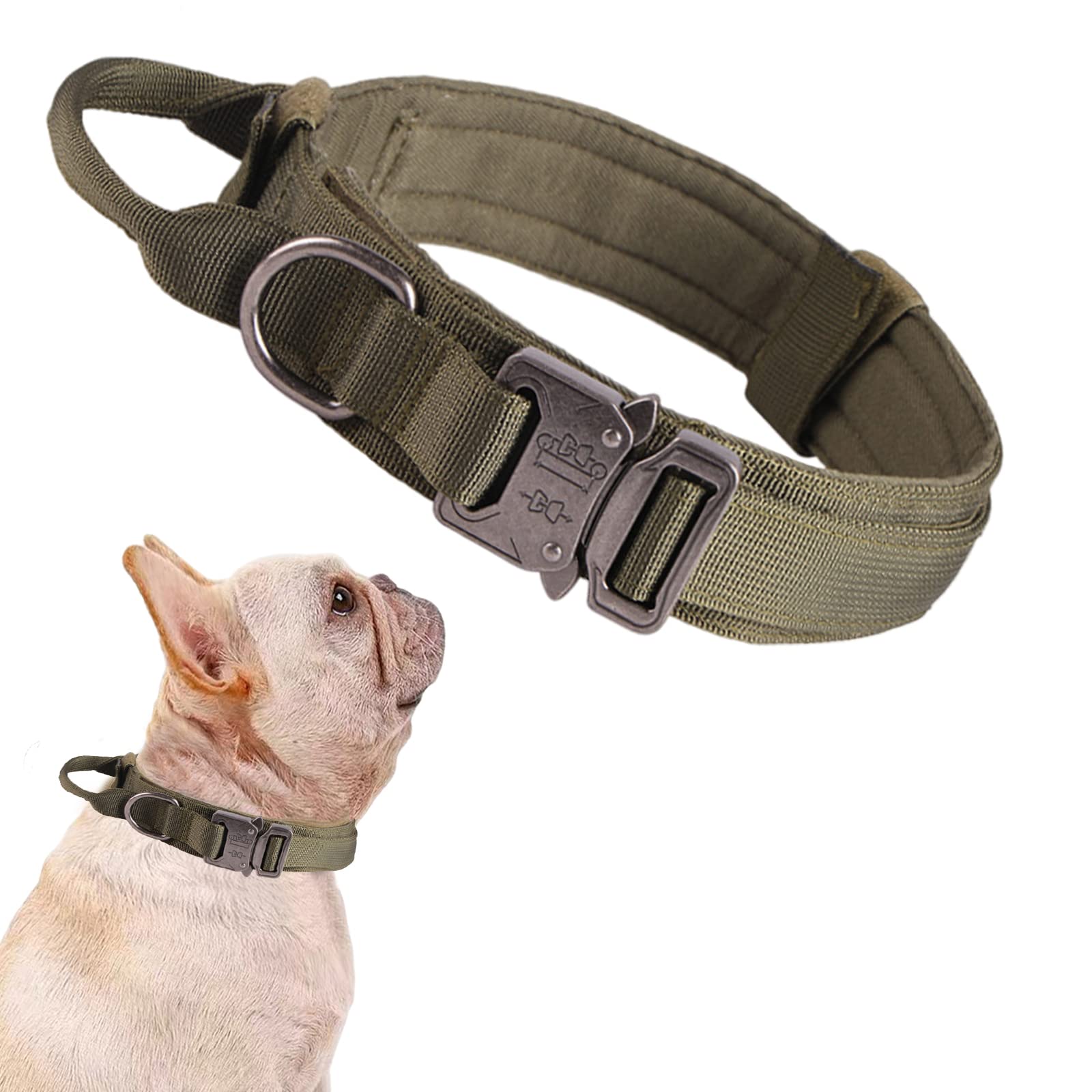 Xqpetlihai collar táctico de nylon, duradero para entrenamientos y paseos al aire libre.