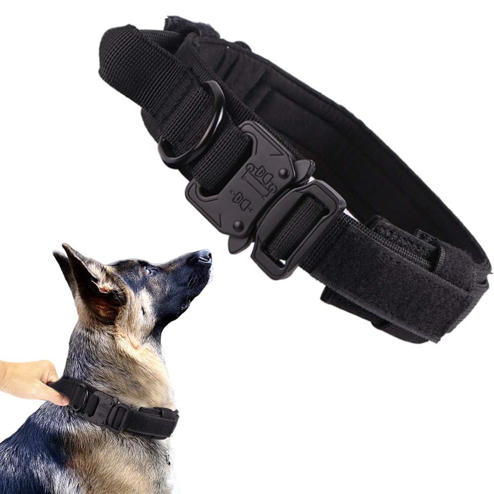 Xqpetlihai collar táctico de perro con nylon 1000D, gran durabilidad para uso diario