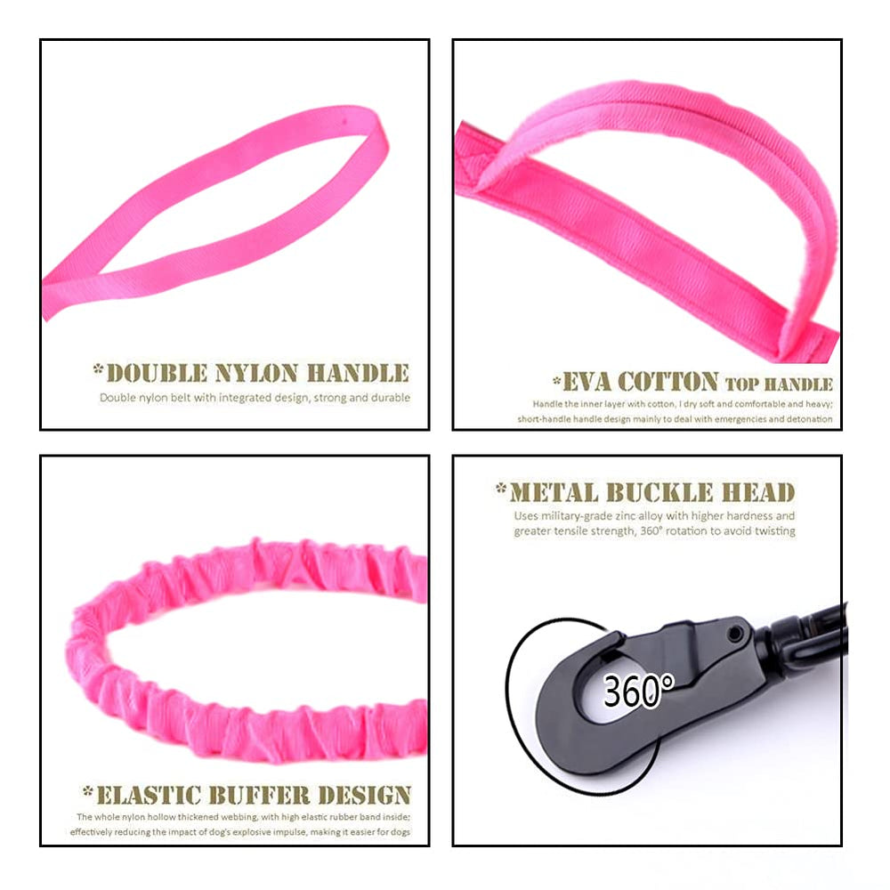 Xqpetlihai correa de fibra sintética militar, ideal para paseos y entrenamiento.