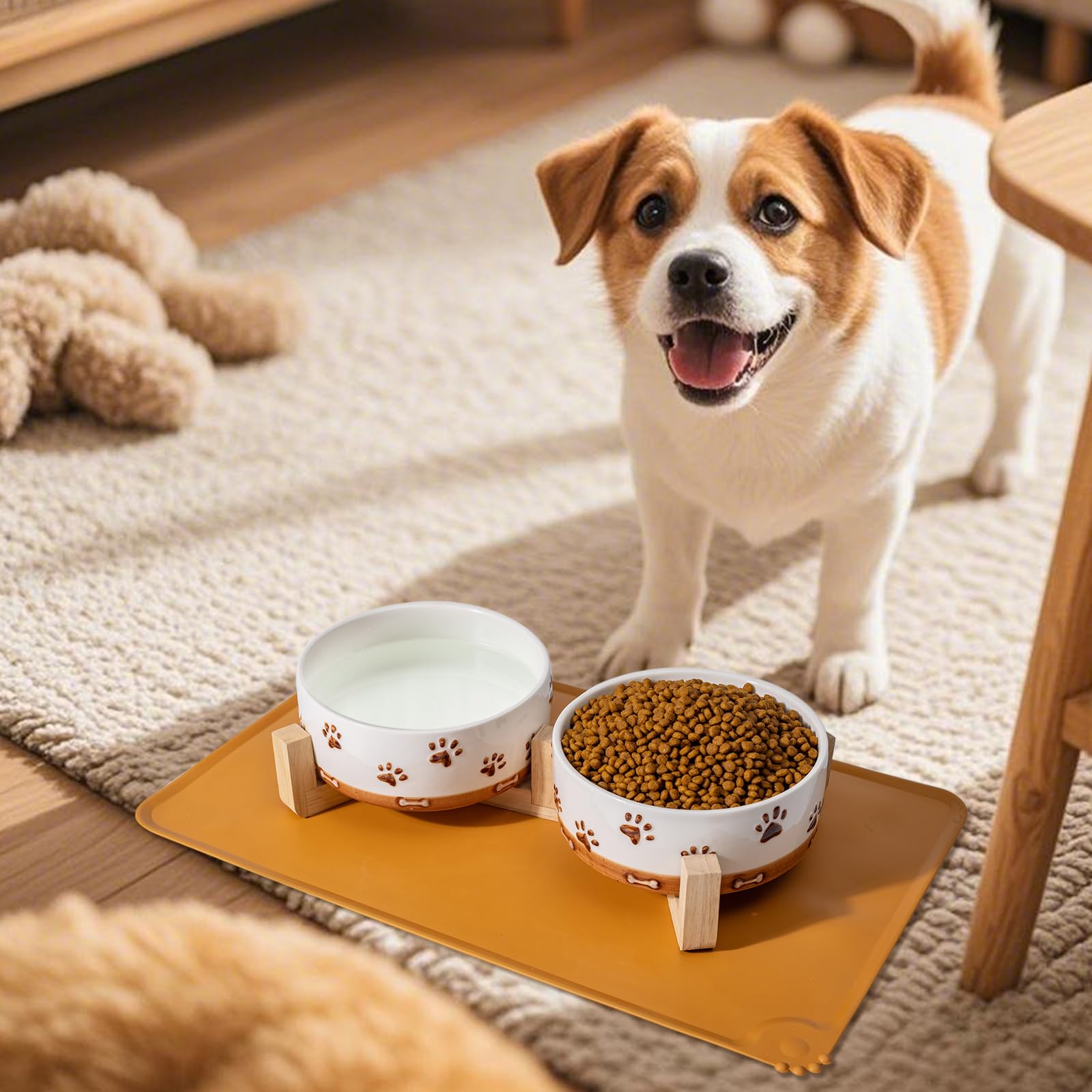 XRBEOU set de tazones para perros medianos de 32 onzas.