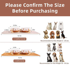 XRBEOU tazón cerámico para perros de 1.7 tazas con soporte estable.