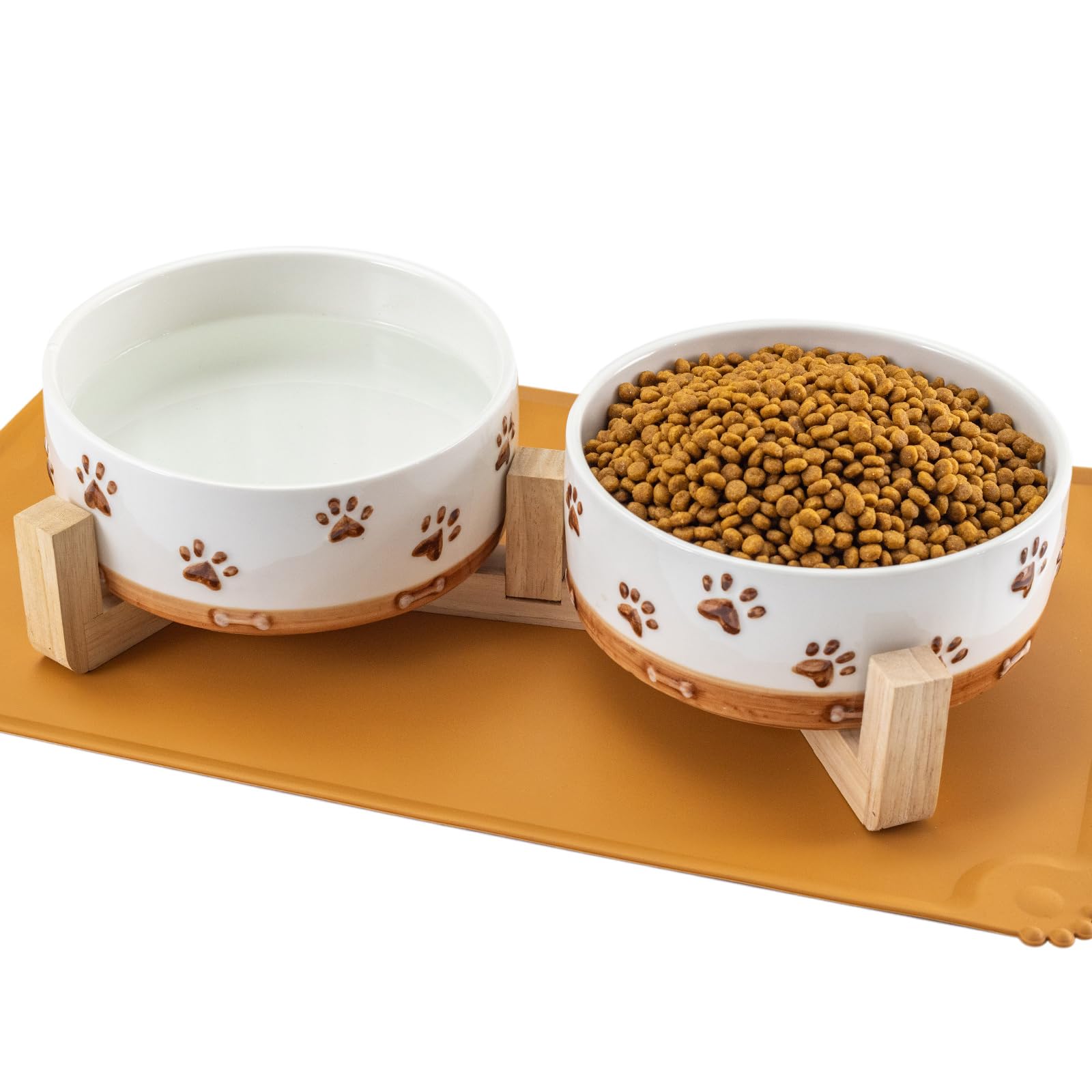 XRBEOU tazones cerámicos con huella para alimentación diaria y orden.