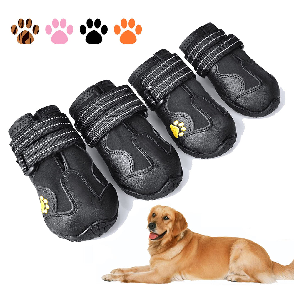 Botas XSY&G talla 7 muestran un ajuste cómodo para perros medianos.