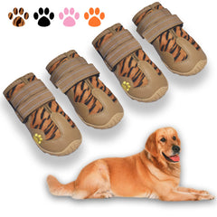 Botas para perro XSY&G impermeables en leopard, protegen contra lluvia.