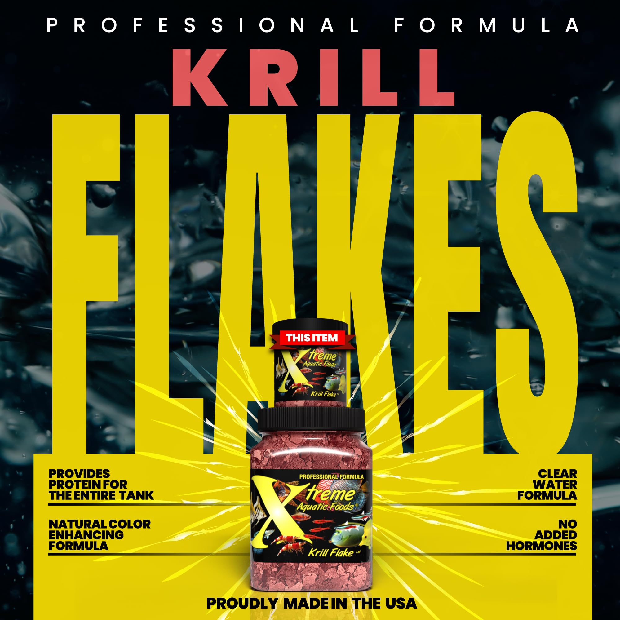 Xtreme Copos Kril: nutrición de alta calidad para peces de agua dulce.