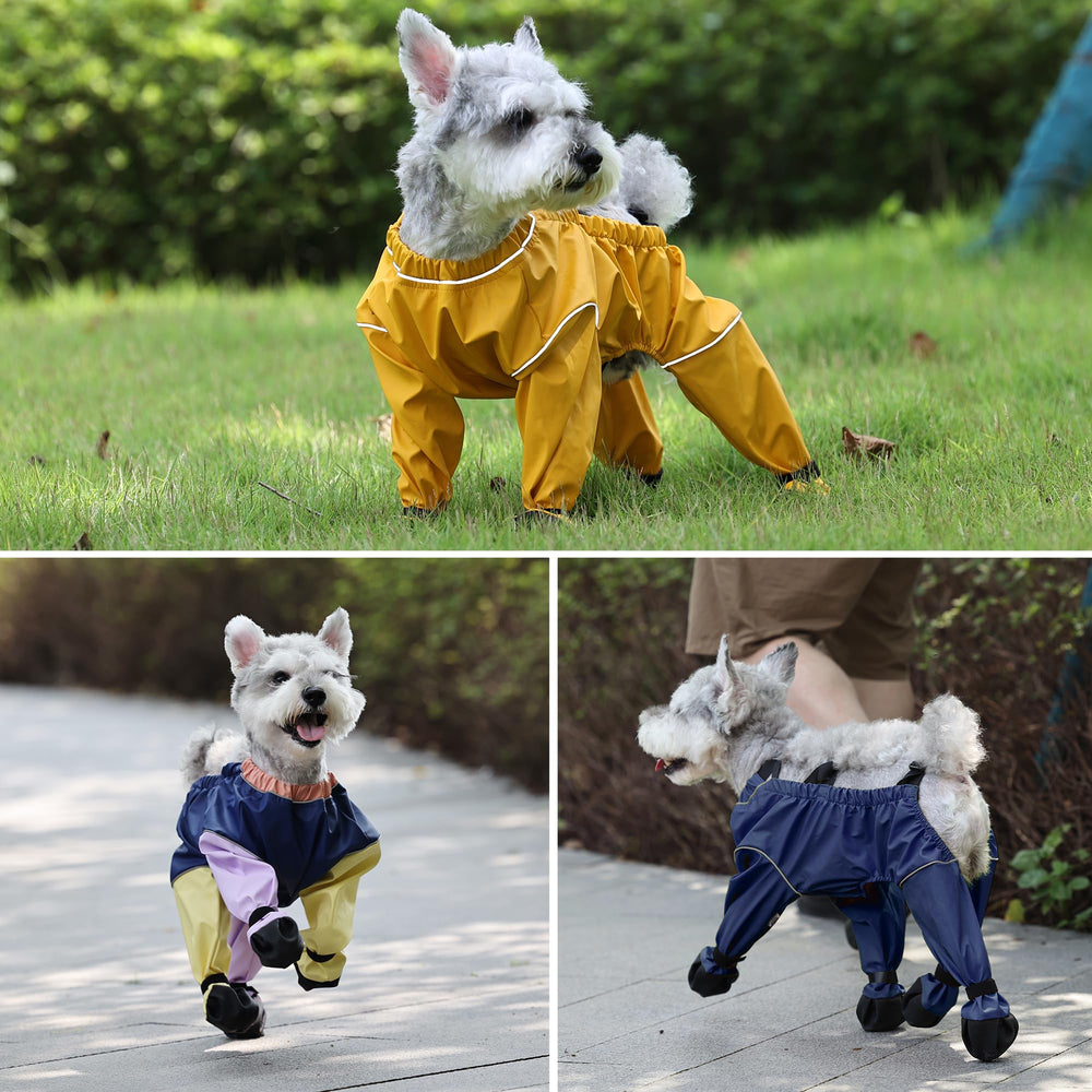 Xuanniao botas-patas-perro-lluvia-amarillo-xs: fácil vestir gracias al diseño de apertura amplia.