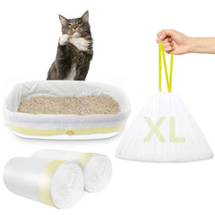 XUEPETT bolsas para arenero de gato, tamaño jumbo, acción rápida y limpieza eficiente.