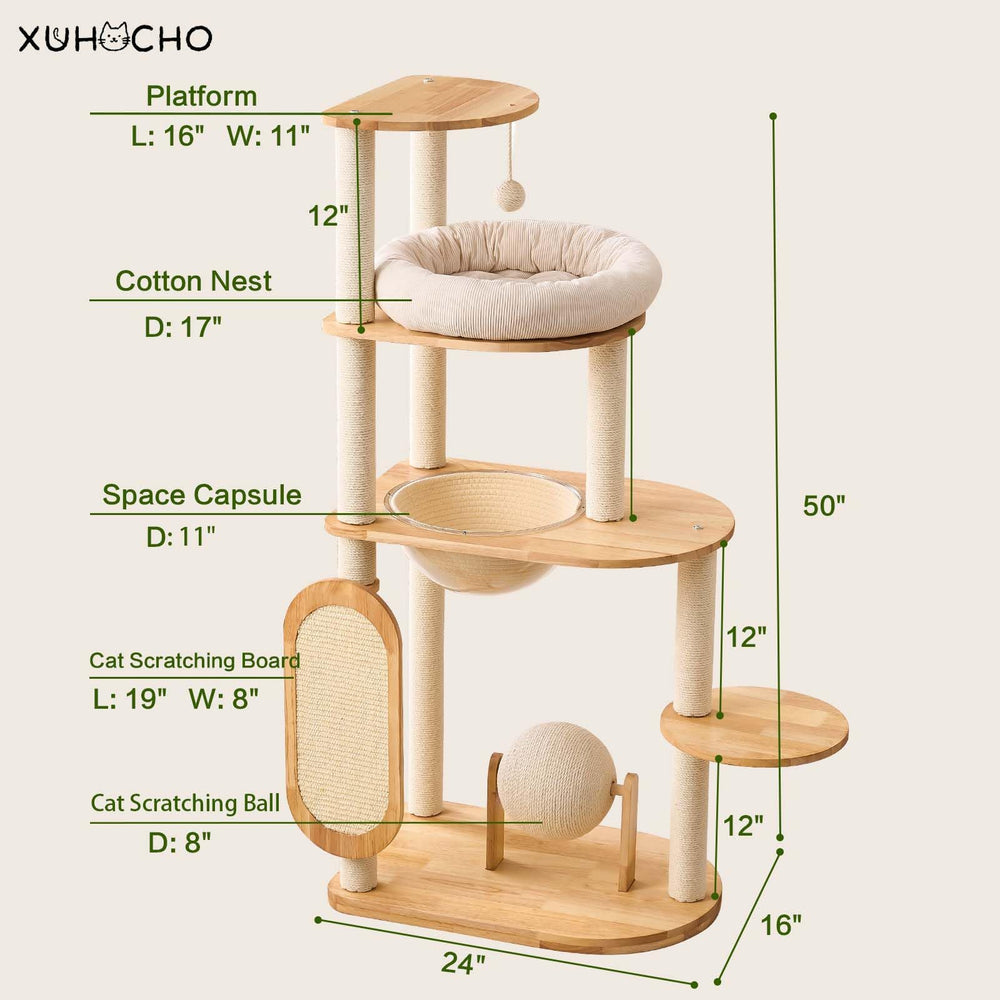 XUHOCHO base estable de gran tamaño para juegos entre varias mascotas