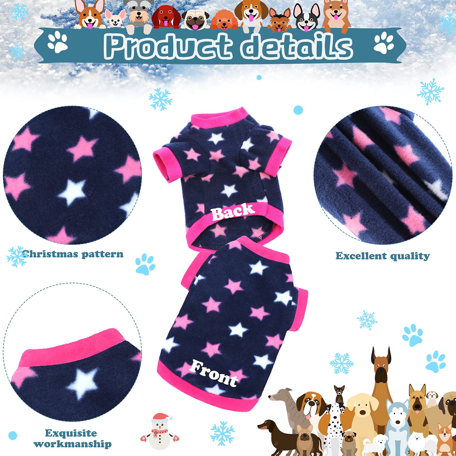Xuniea sudadera de invierno para perro con mangas, cómodo ajuste