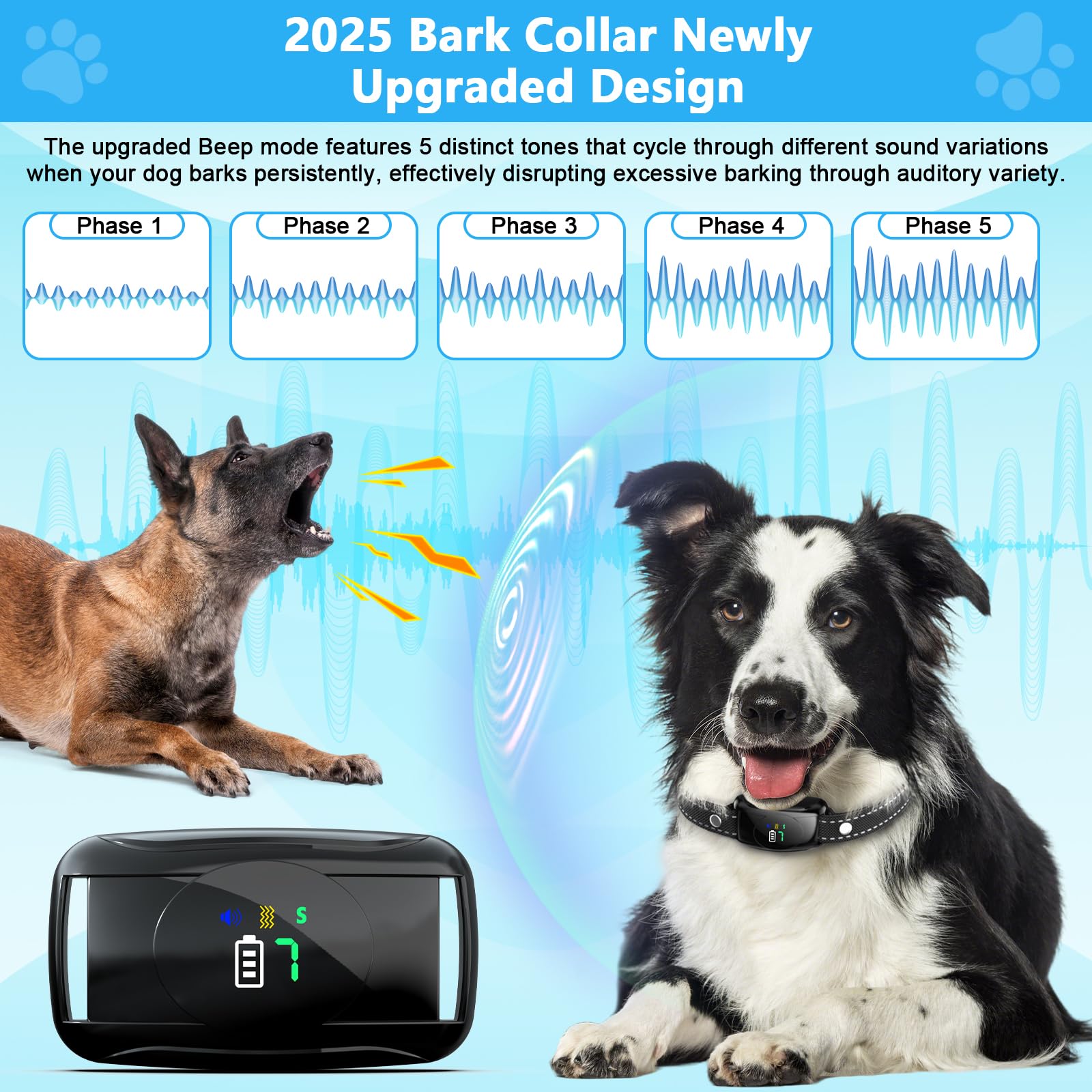 Xuwibaje collar adiestramiento IPX7 para lluvia y exterior