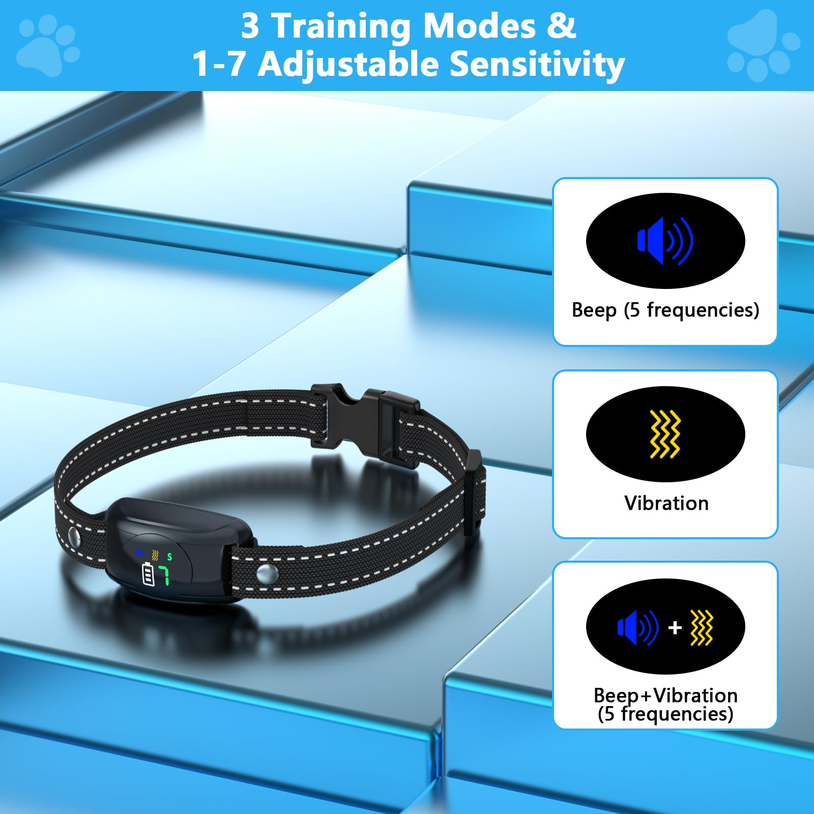 Xuwibaje doble-pack collar de adiestramiento para varias mascotas