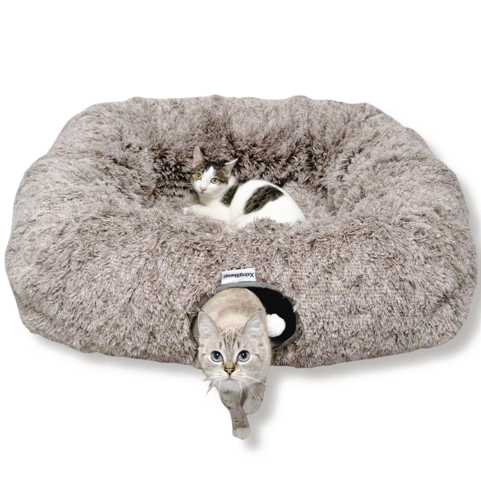 XxingSheep XL túnel con cama interior para descanso cómodo de gatos