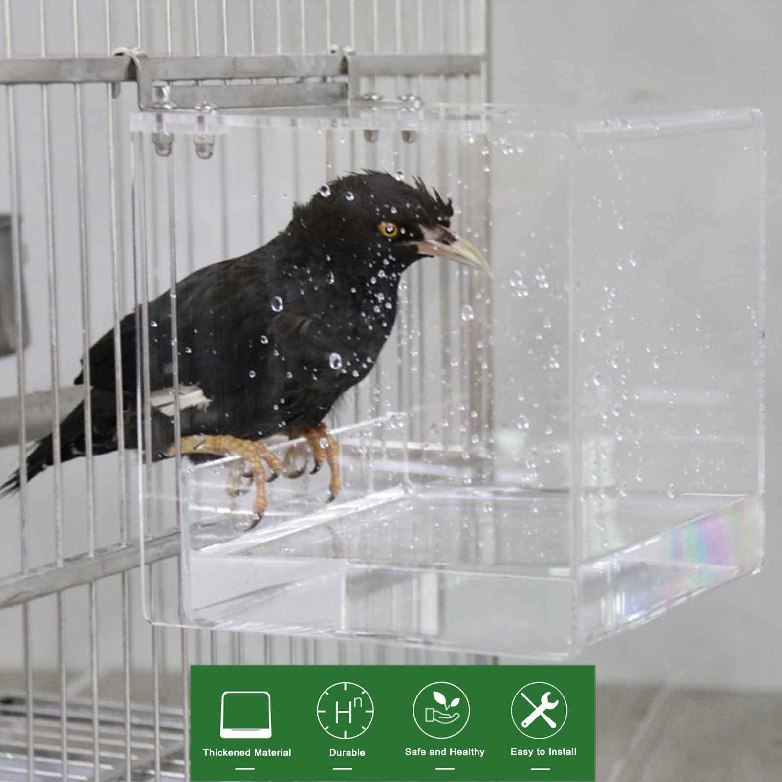 Cuidado del plumaje con baño suave que elimina polvo.
