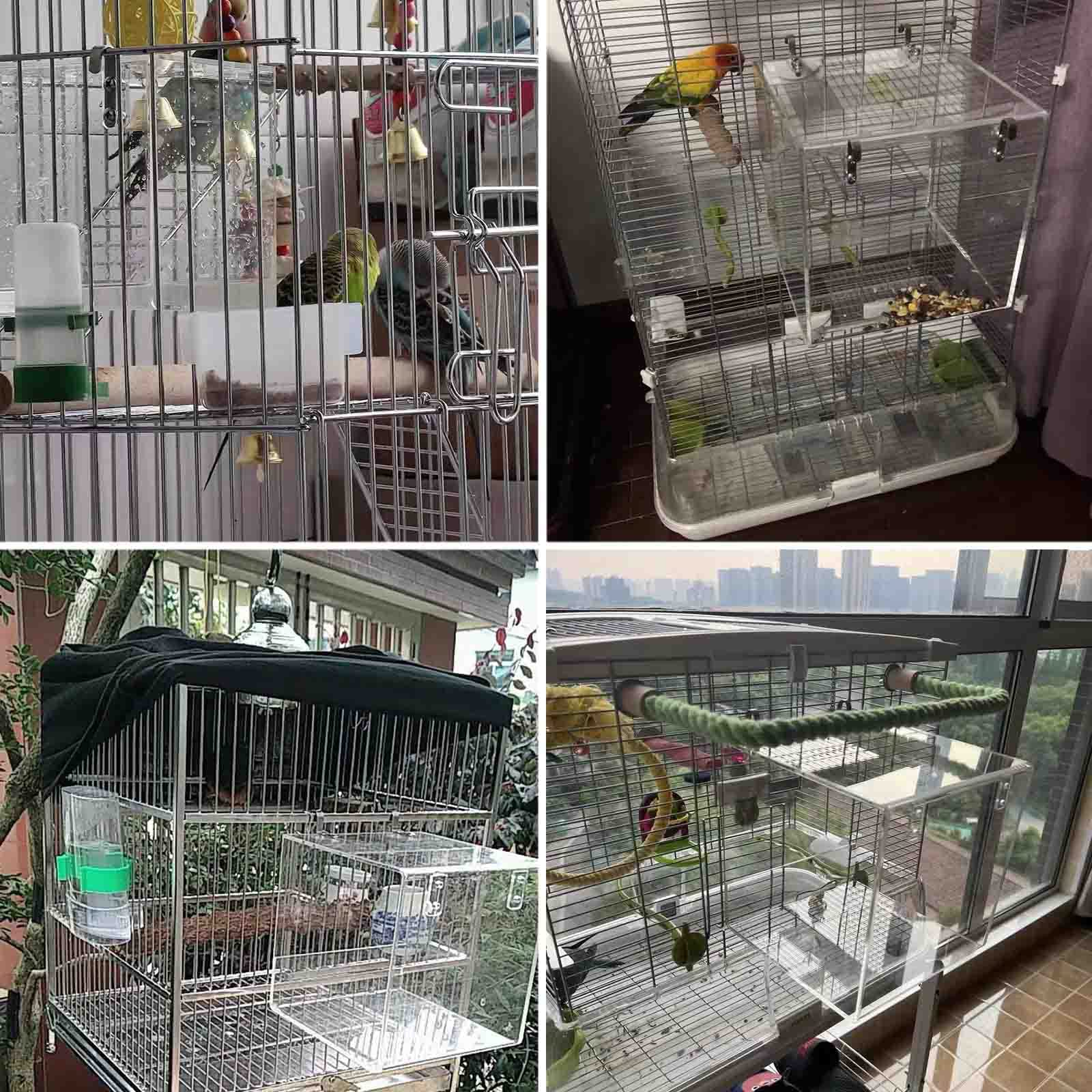 Uso práctico para aves pequeñas como canarios y periquitos.