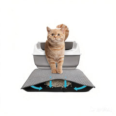 Alfombra Y-jiayol para arena de gato con doble capa que atrapa la arena.
