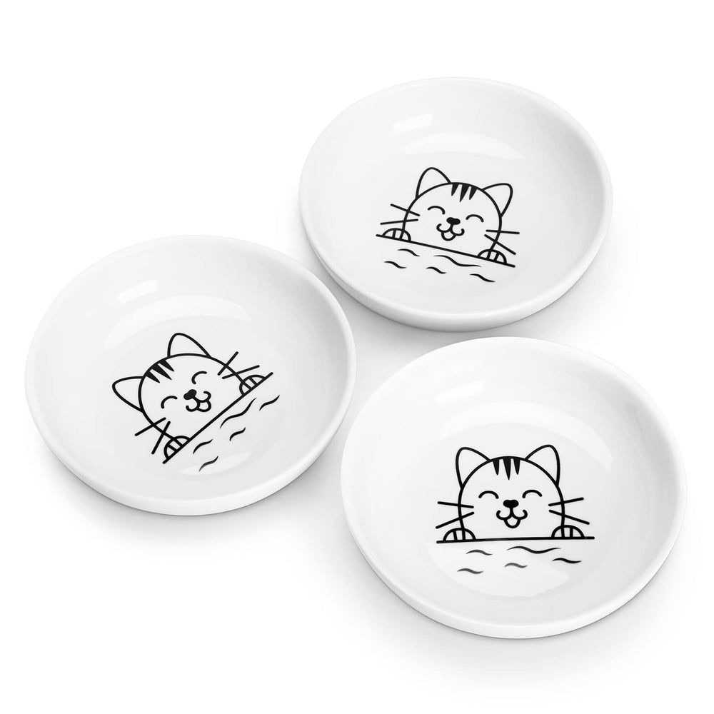 Tazón Y YHY de 5 oz para gatos con borde ancho cuida los bigotes.