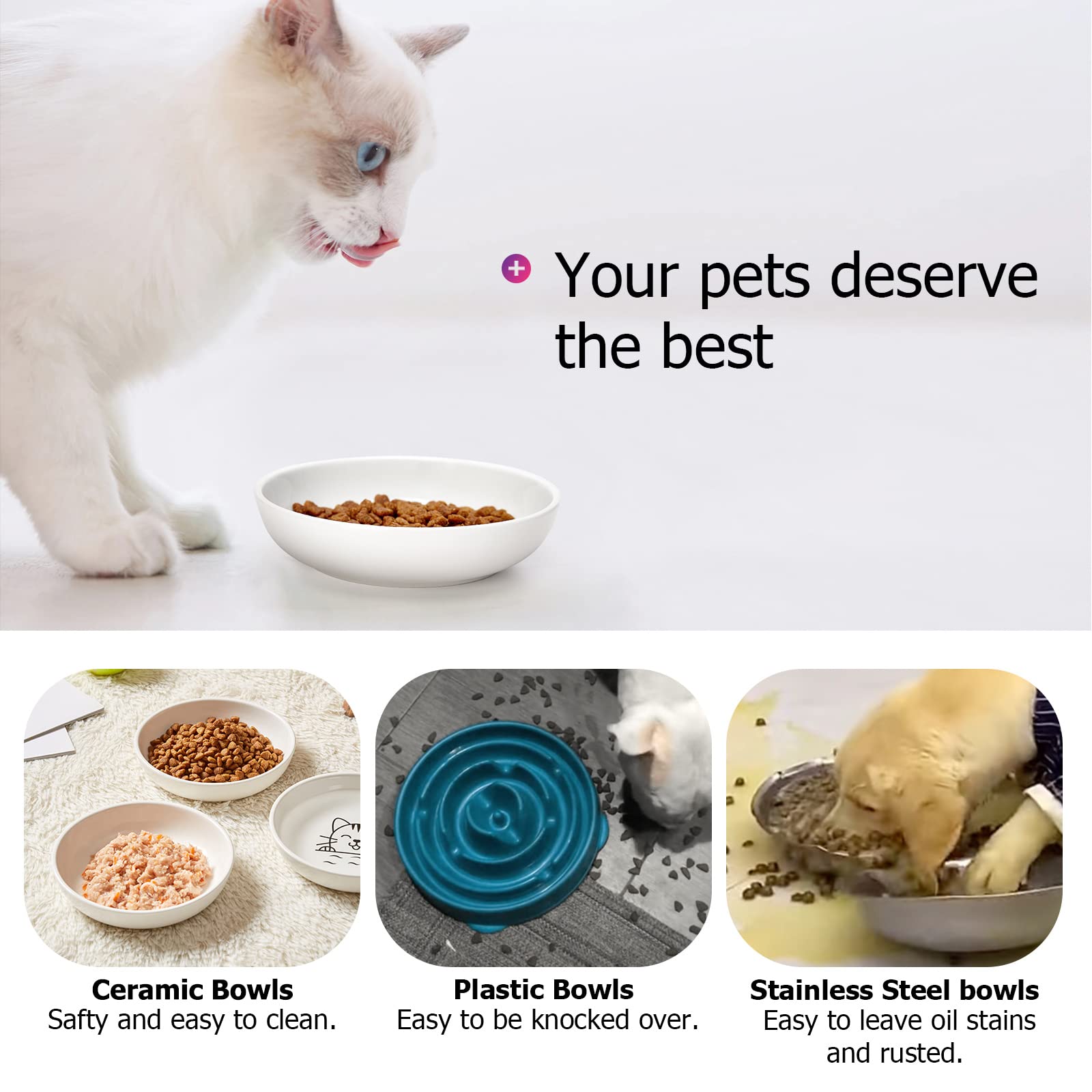 Cerámica duradera Y YHY para gatos activos.