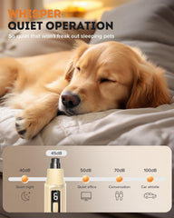 YABIFE funcionamiento silencioso, ideal para mascotas nerviosas.