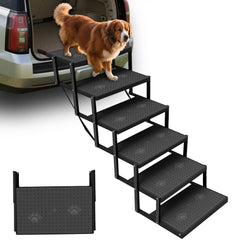 Escaleras para perros YACONA, 6 pasos, facilitan subir al coche con seguridad.