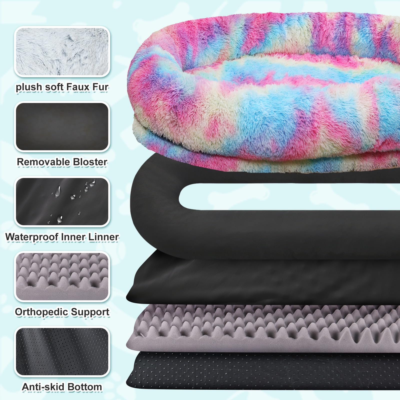 Yaem almohada gruesa de alta densidad para soporte cómodo.