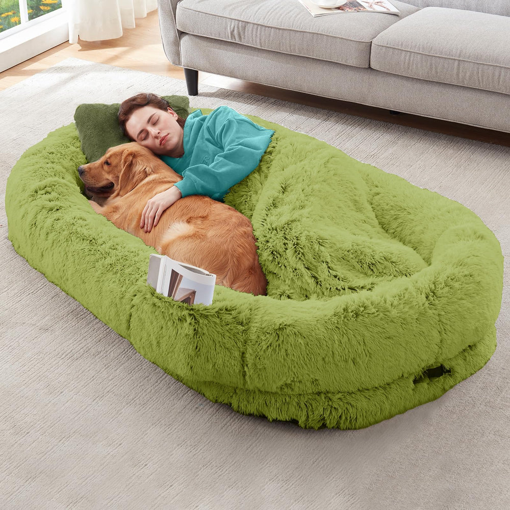 YAEM Cama Humana 71x45x12: vista general del diseño cómodo para adultos y mascotas.