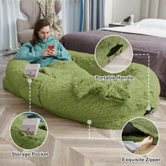 YAEM Cama Humana: funda extraíble lavable a máquina para cuidado fácil.