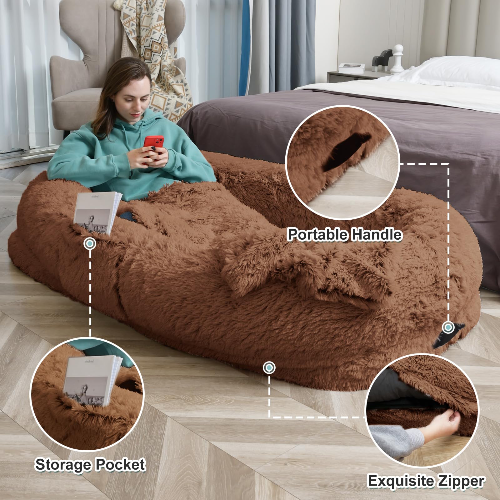 YAEM Cama Humana manta suave incluida, aporta calor y confort.