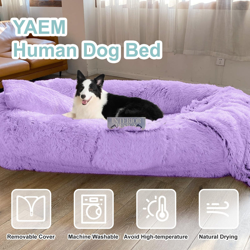 YAEM Cama Humana Perro base antideslizante evita movimientos