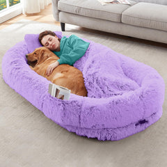 YAEM Cama Humana Perro vista general: relajación cómoda para humanos y mascotas