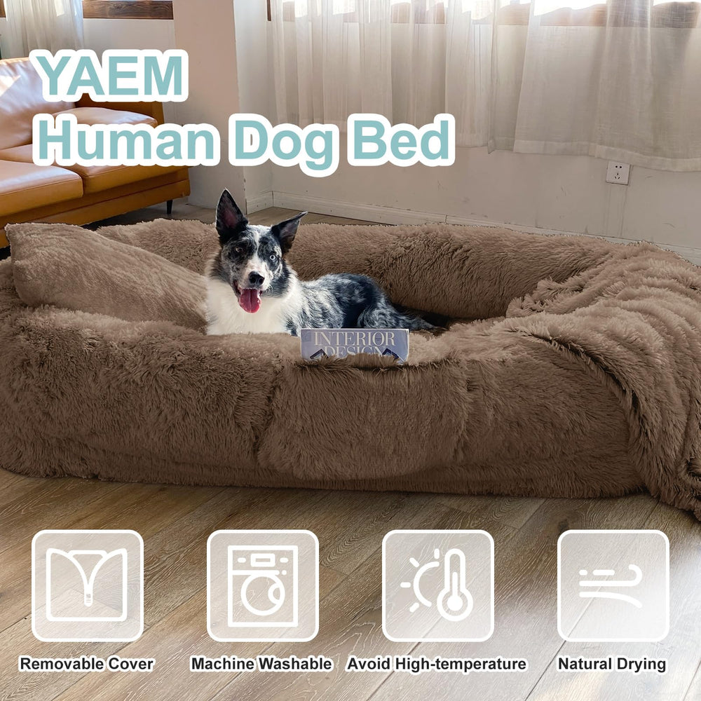 YAEM Cama para humanos con bolsillo lateral para objetos pequeños