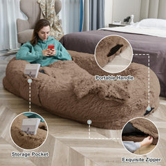 YAEM Cama humana para adultos con manta suave para relajación nocturna