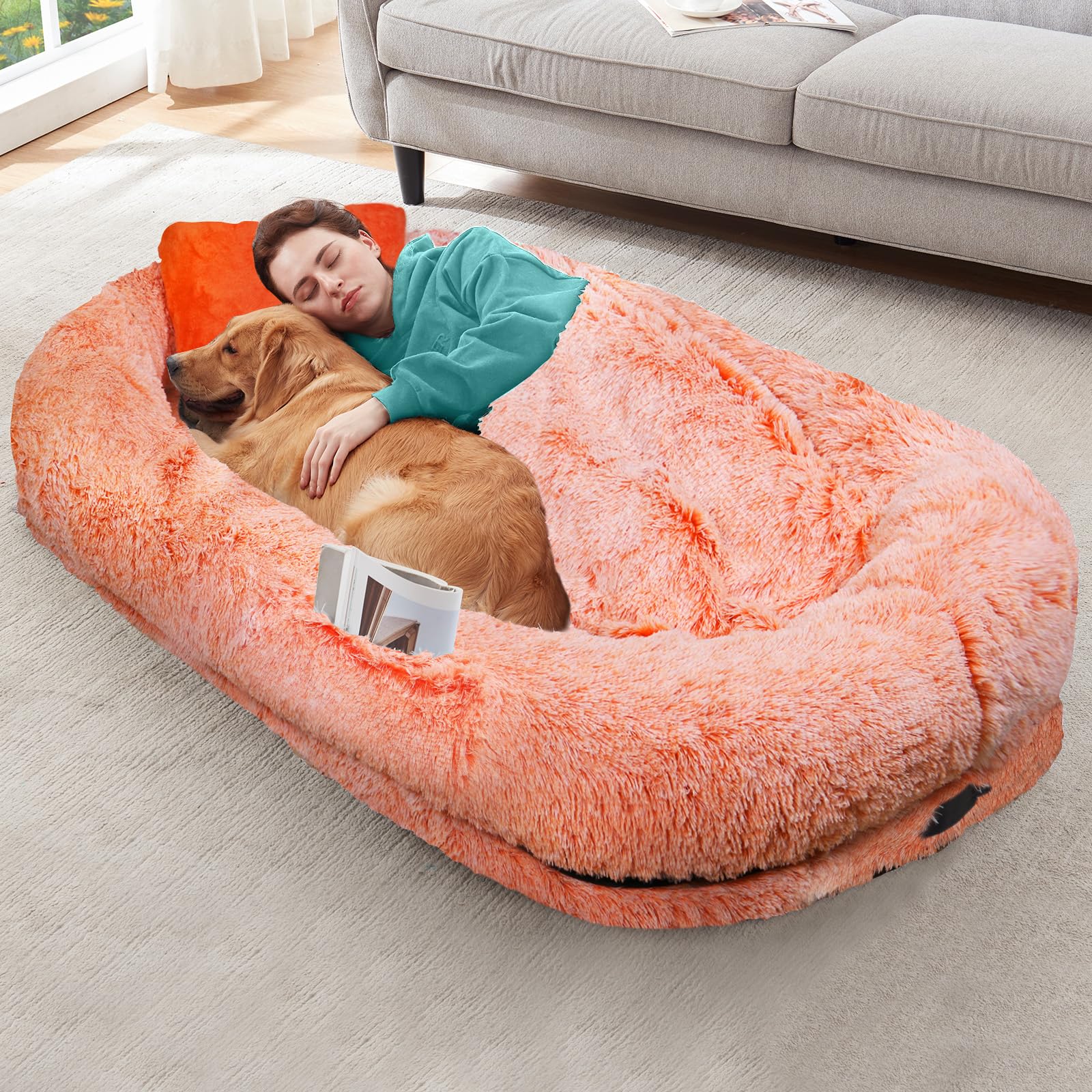 Yaem Cama Humana, vista general, para dormir cómodo junto a tu mascota.