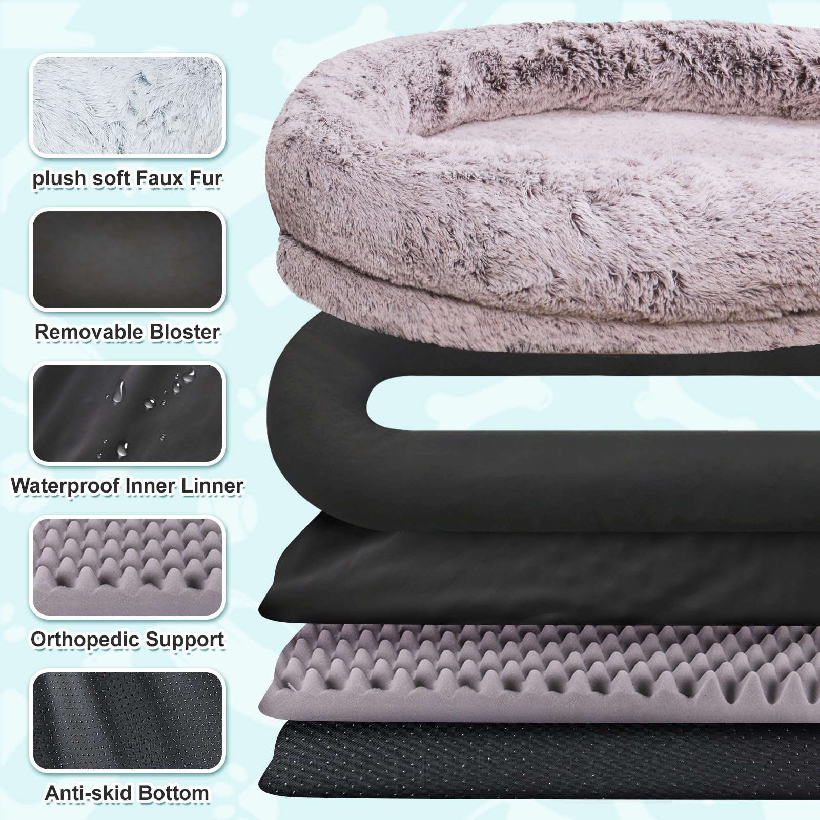 YAEM cama: Bolsillo lateral y asas para facilitar mover objetos pequeños