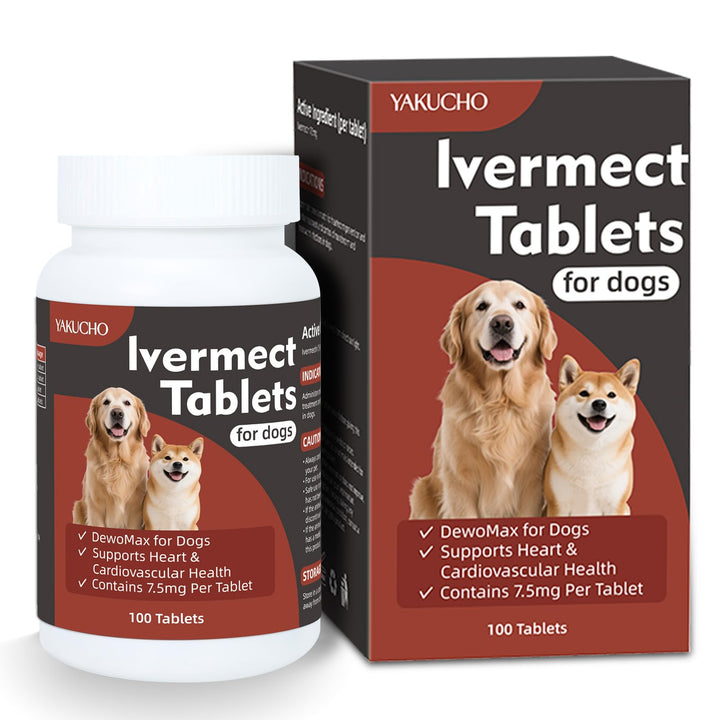 Yakucho Corazón Joven para perros: tabletas 7,5 mg que apoyan la salud cardíaca.