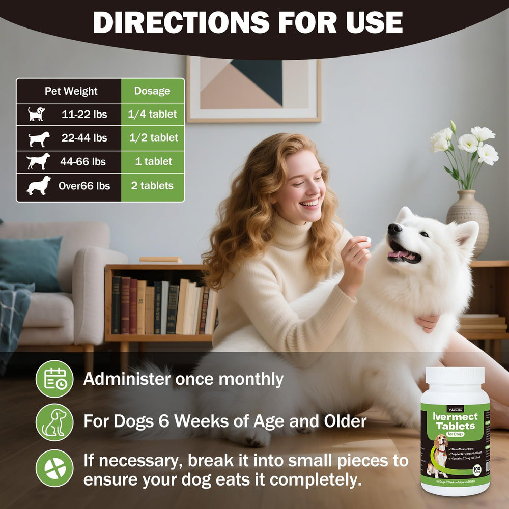 Yakucho lvermect-tabletas-perro-dar-con-alimento: se mezcla fácil con la comida