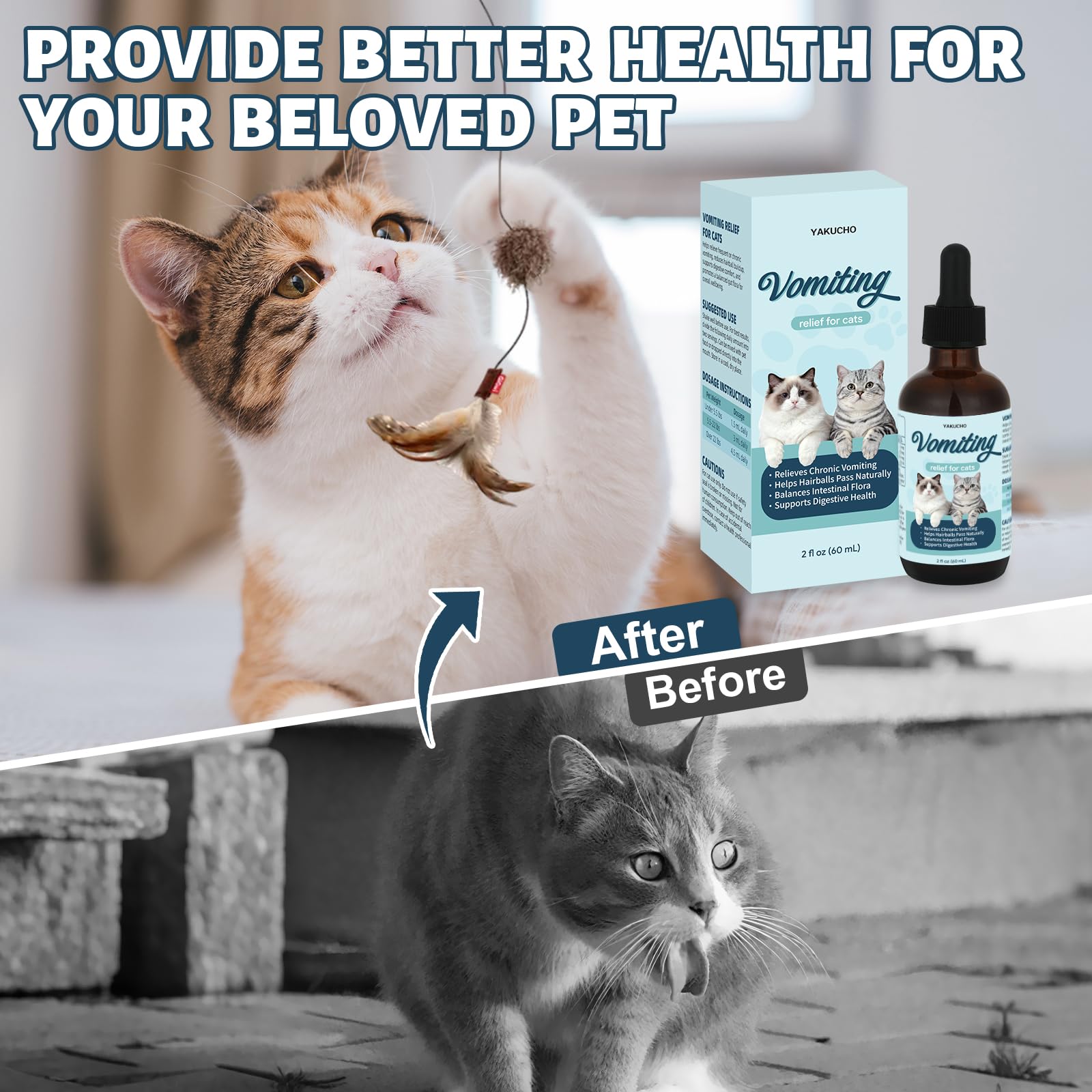 Yakucho fórmula con taurina y zinc: nutrientes clave para la digestión y salud del gato.