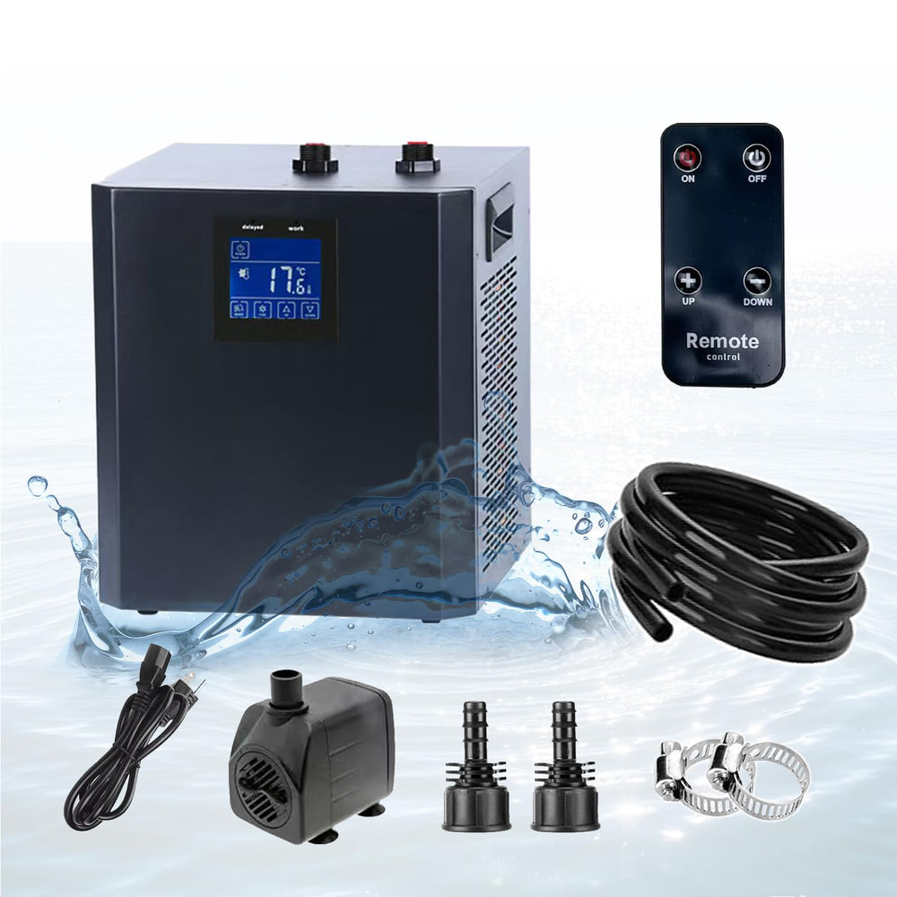 YAKUST panel LED: lectura clara de temperatura para un control preciso del acuario.