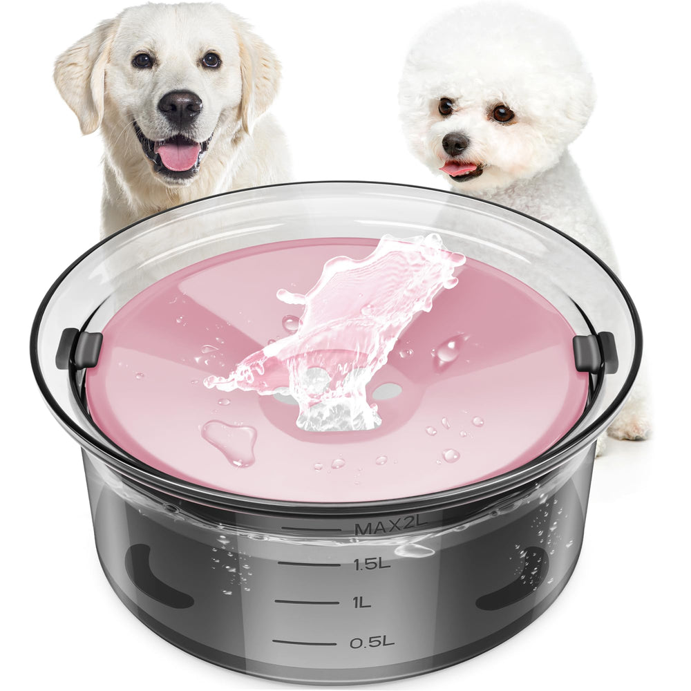 Bebedero para perros Yalanle 2L sin derrames, ideal para viajes y casa.