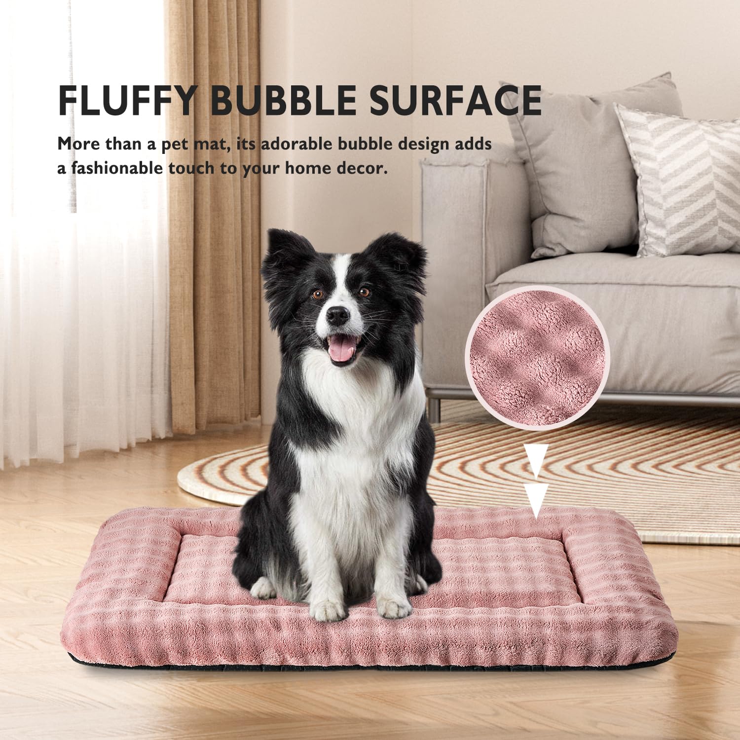 Yaning superficie suave 3D para cama de perro grande, tacto confortable