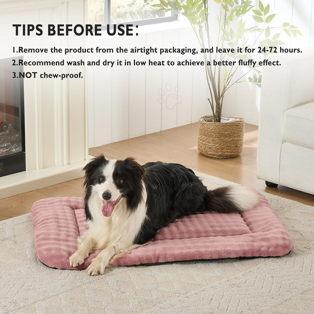 Yaning cama para perro grande, diseño adorable con burbujas rosa polvo