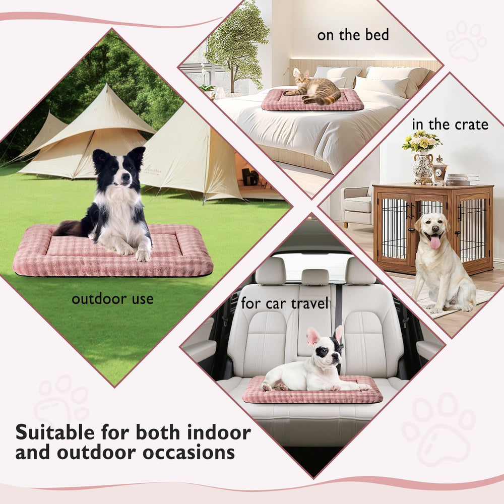 Yaning funda lavable a máquina en rosa polvo para cama de perro