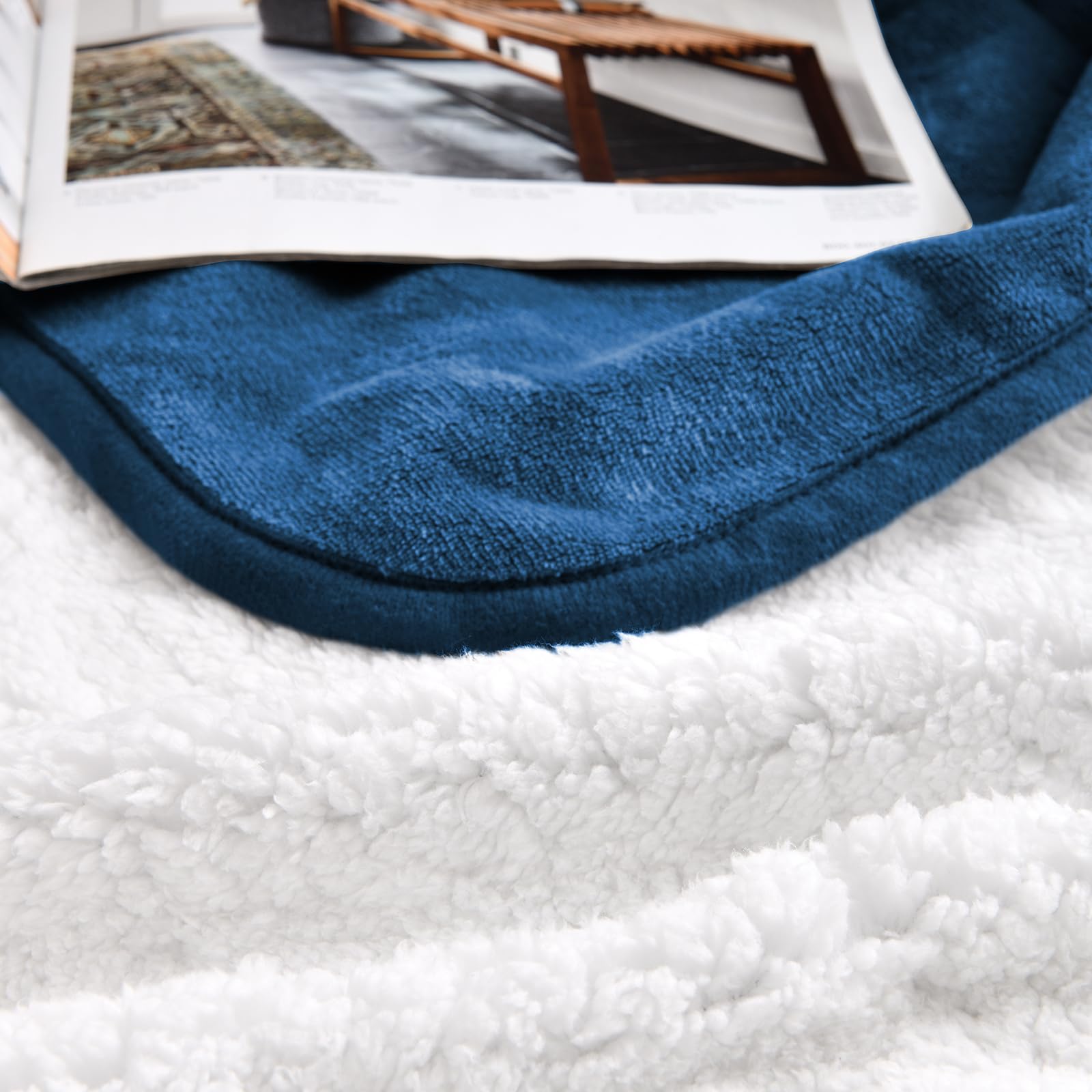 Manta Yaning materiales durables: sherpa suave y flannel estable para uso diario