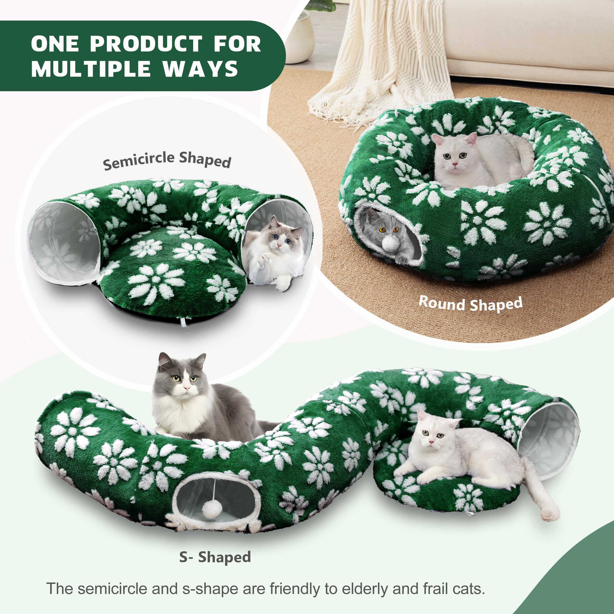 Yaning tunel-dona suave, cama acogedora para gatos y conejos