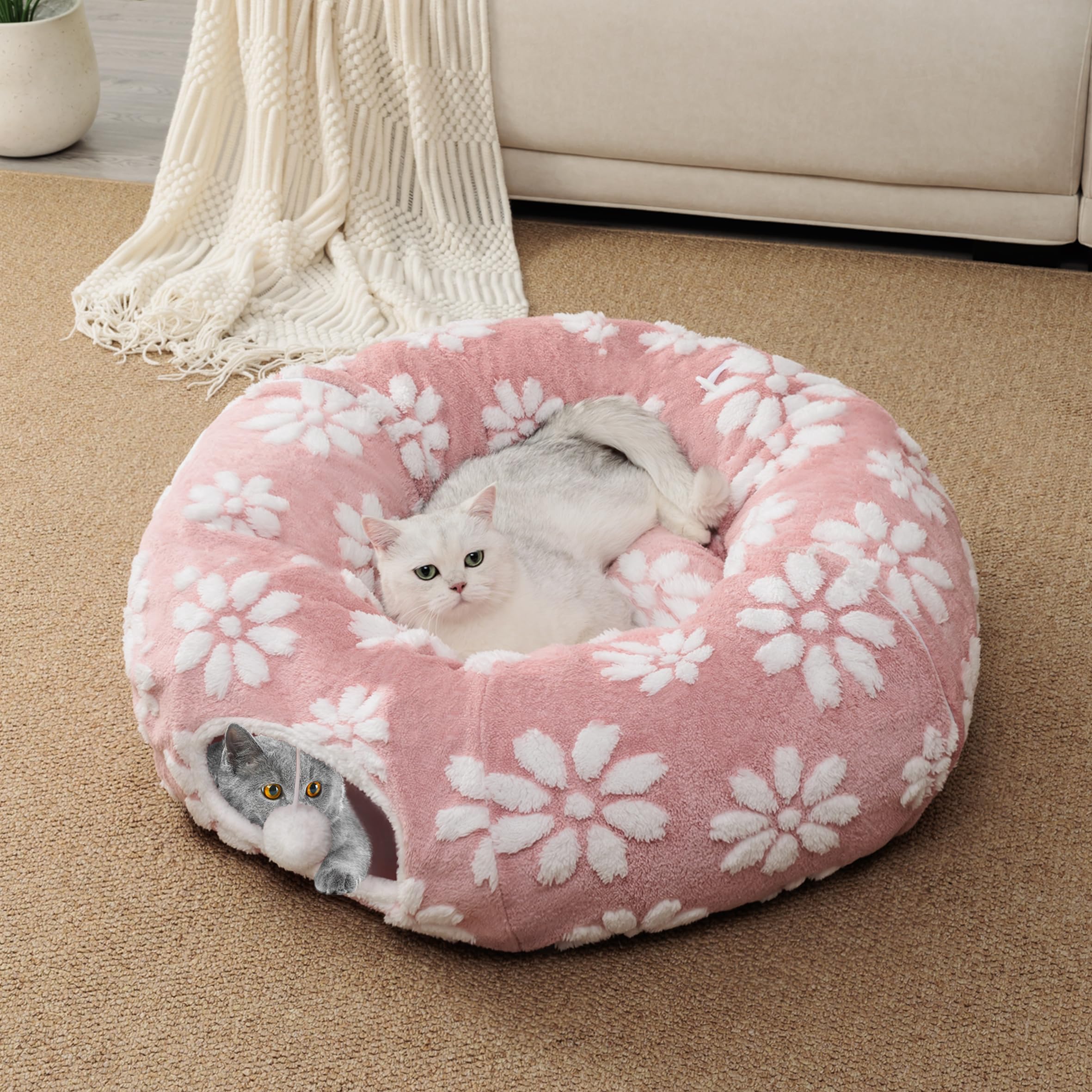 Yaning tunel gatos formas flexibles, perfecto para juegos variados