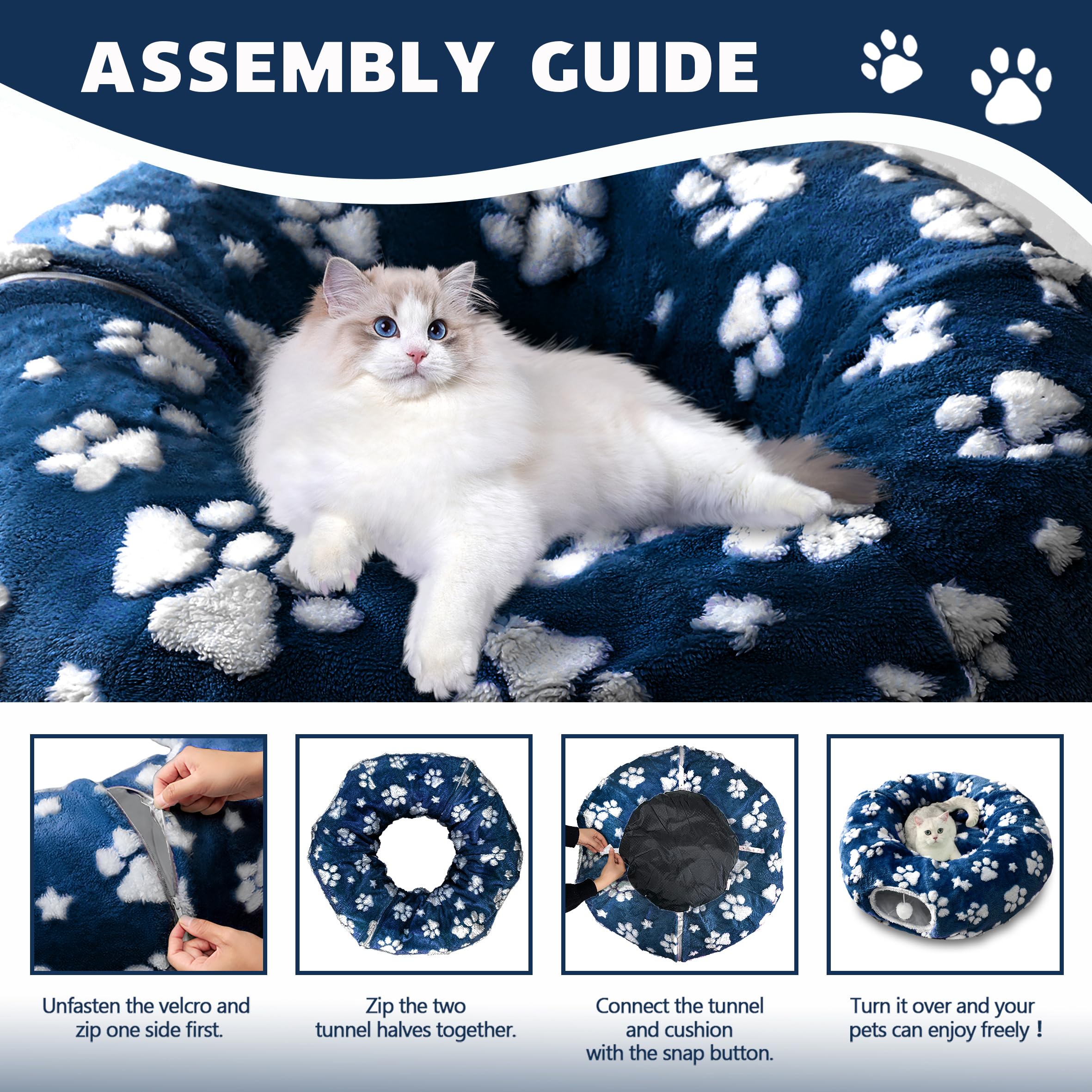 Yaning tunel-gato-para-varios-pets ideal para hogares con varios amigos peludos.